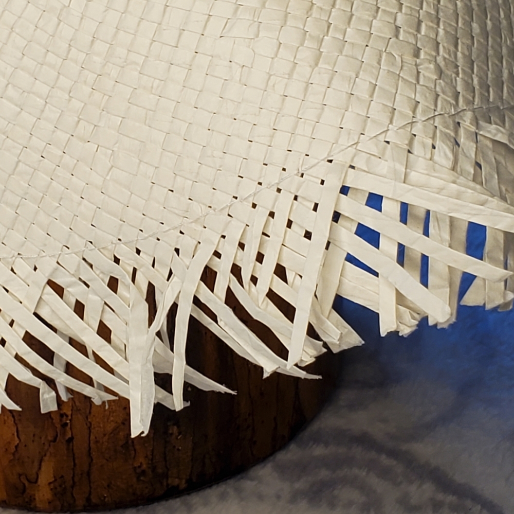 NWOT White Woven Summer Hat - white - Picture 8 of 9